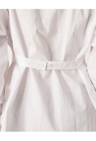 ASOS DESIGN cocoon sleeve cinch back shirt in white