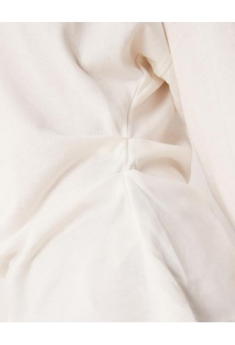 ASOS DESIGN long sleeve off shoulder corset waist tee