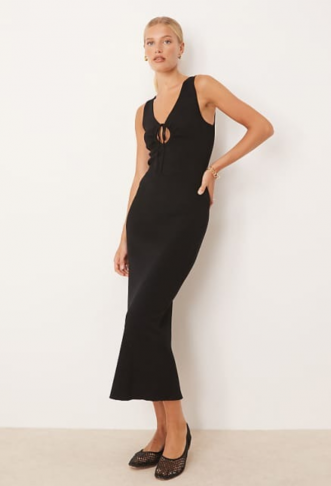 Mango compact knit midi tea...