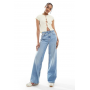 ASOS DESIGN Tall wide leg dad jeans in mid blue