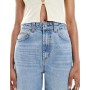 ASOS DESIGN Tall wide leg dad jeans in mid blue