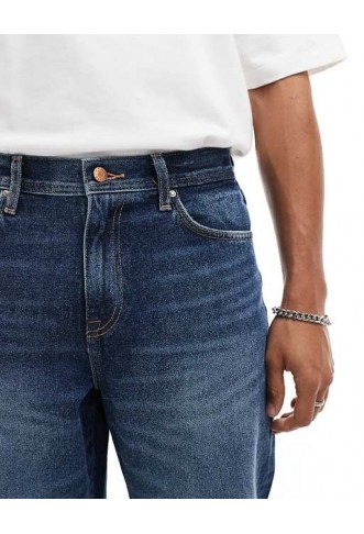 ASOS DESIGN baggy jeans in dark wash blue