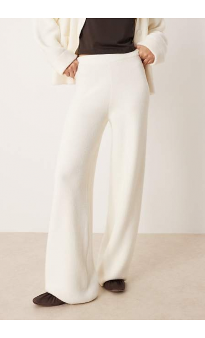 ASOS DESIGN supersoft wide leg trouser co-ord