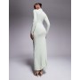 ASOS DESIGN long sleeve high neck maxi dress
