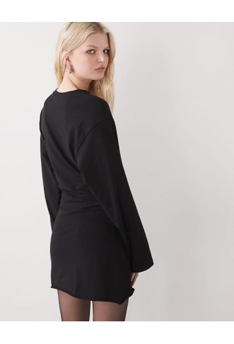 Weekday cinch waist long sleeve mini dress