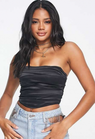 ASOS DESIGN stretch satin...