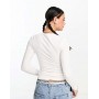 Weekday slim fit long sleeve t-shirt in white