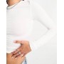 Weekday slim fit long sleeve t-shirt in white