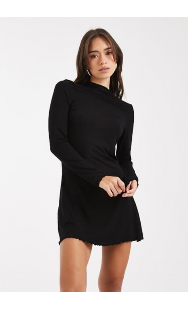 Miss Selfridge grown on neck fit and flare mini dress
