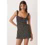 Kiss The Sky polka dot mini day dress in black
