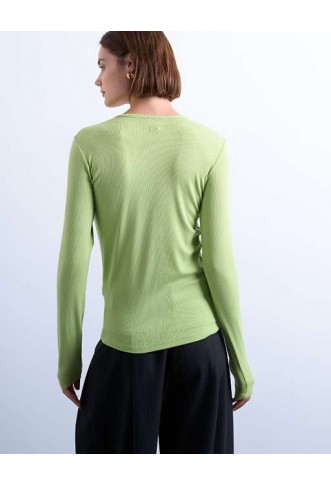 Topshop premium rib long sleeve top