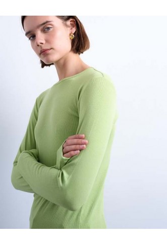 Topshop premium rib long sleeve top