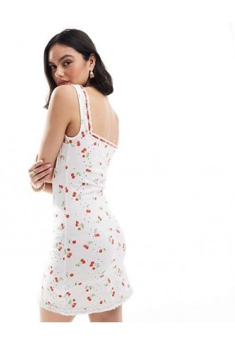 ASOS DESIGN cami strap with corset bodice mini dress