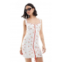 ASOS DESIGN cami strap with corset bodice mini dress