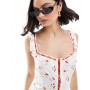 ASOS DESIGN cami strap with corset bodice mini dress