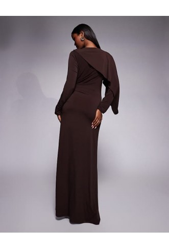 Daska slinky one cape detail maxi dress