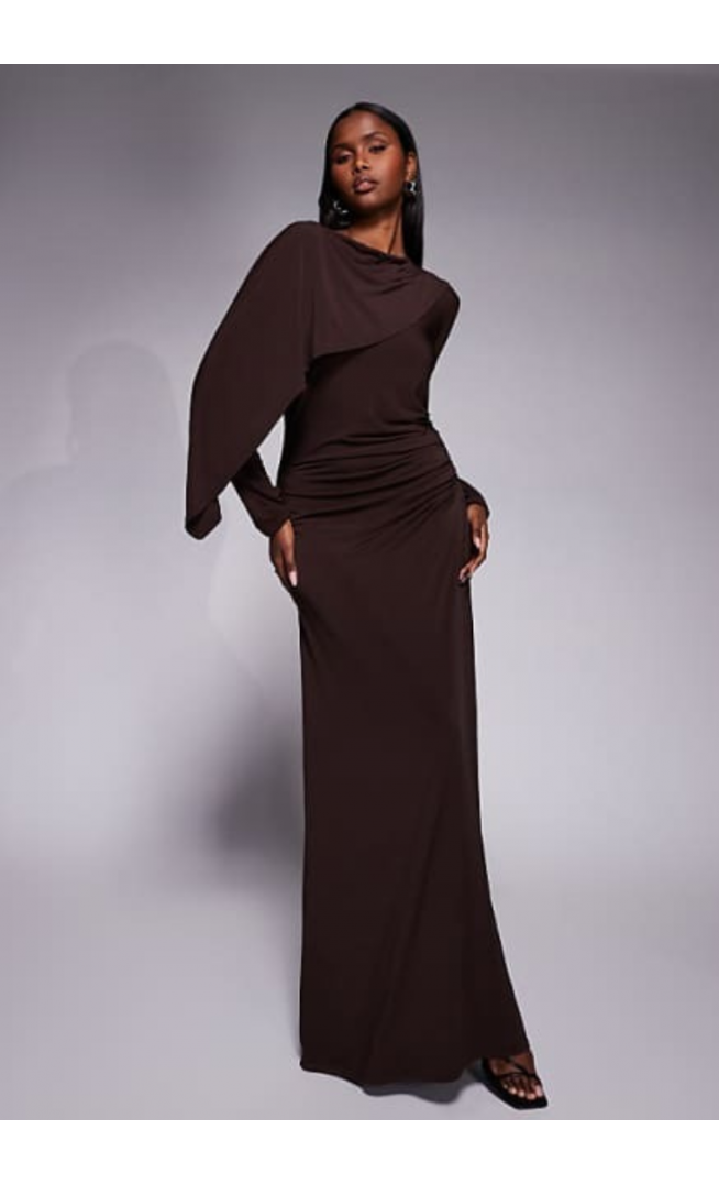 Daska slinky one cape detail maxi dress