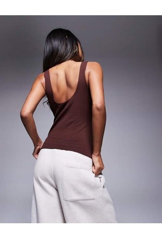 ASOS DESIGN double layer square neck tank top