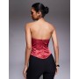 ASOS LUXE bonded satin corset bandeau top