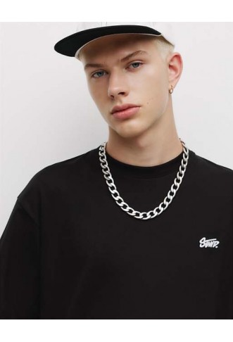Pull&Bear T-shirt with stwd logo in black