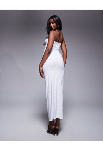 Fashionkilla exclusive slinky bandeau maxi dress
