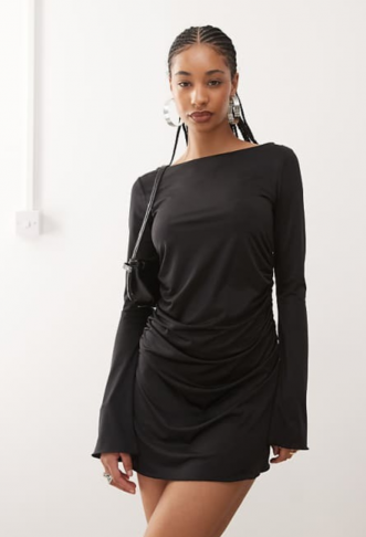 Monki long sleeve ruched...