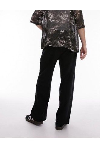 Topman drape baggy leg jogger in black