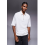 ASOS DESIGN short sleeved half zip polo in white