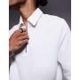 ASOS DESIGN short sleeved half zip polo in white