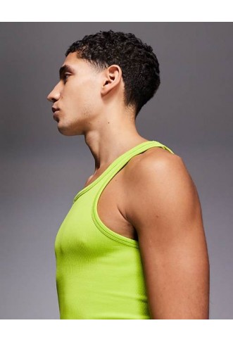 4505 square neck slim fit seamless rib training vest
