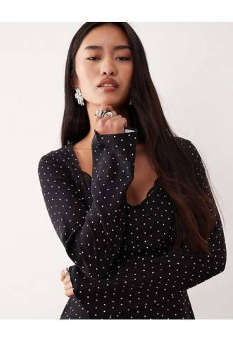 Nobody's Child Olivia lace square neck mini dress