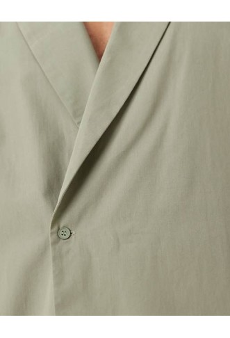 ASOS DESIGN boxy relaxed wrap shirt in khaki