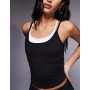 4505 soft touch double layer strappy tank