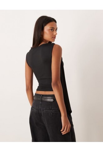 ASOS DESIGN scarf top with hardware trim