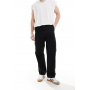 JJ Rebel loose fit cargo trouser in black