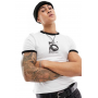 ASOS DESIGN muscle-fit ringer t-shirt in white