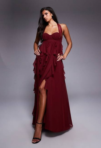 ASOS LUXE halter maxi dress...