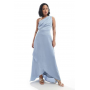 TFNC Petite Bridesmaid one shoulder satin maxi dress