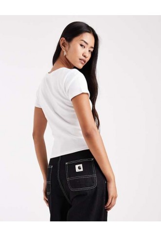 Hollister short sleeve baby tee in white