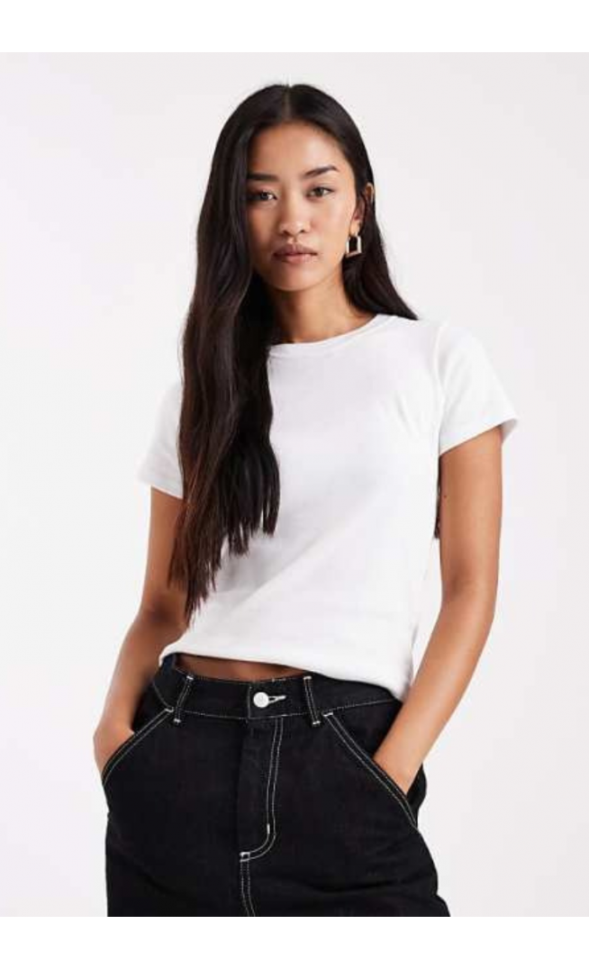 Hollister short sleeve baby tee in white