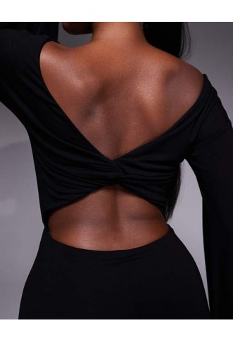 ASOS DESIGN angel sleeve boat neck mini dress