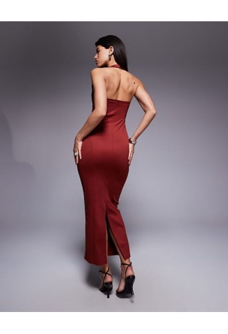 ASOS DESIGN structured corseted midi dress