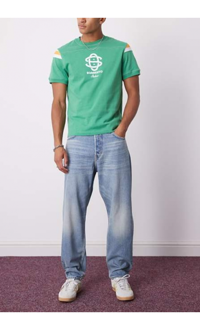 Weekday Ray relaxed fit tapered jeans in blue