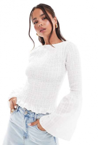 ASOS DESIGN shirred top...