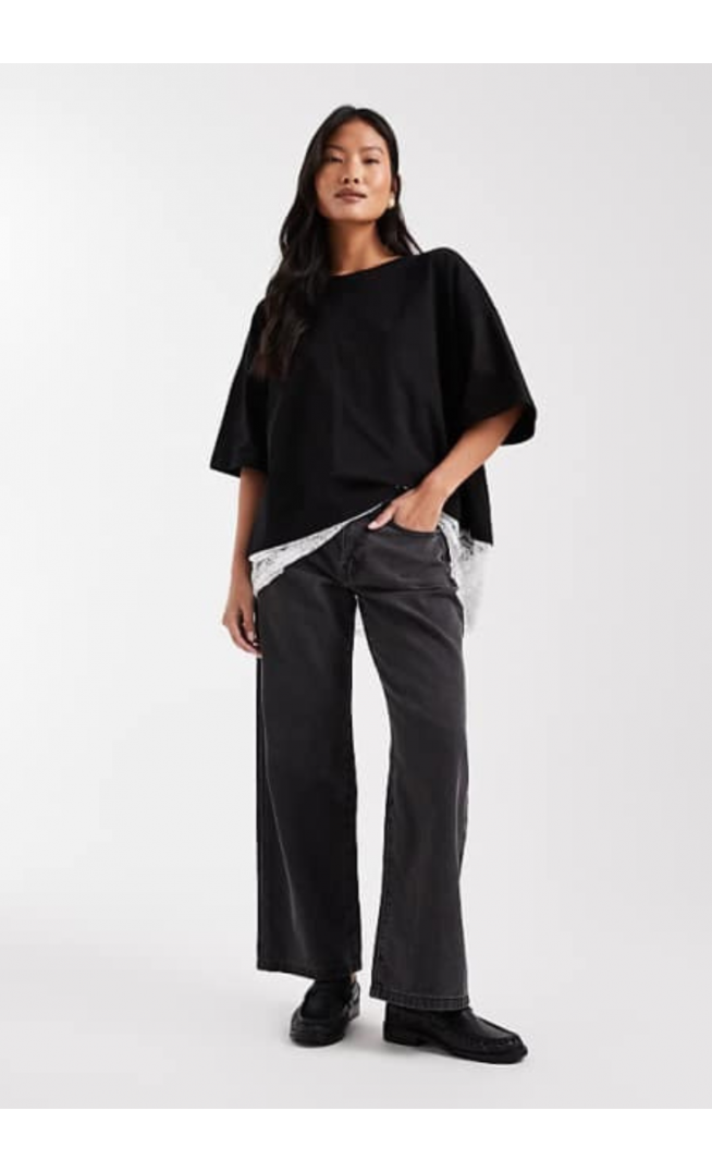 Vero Moda Petite Kirsa mid rise straight leg jeans