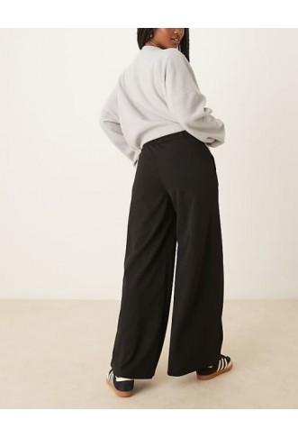 JDY high wasted wide leg trouser in black