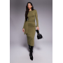 ASOS DESIGN long sleeve wrap waist midi dress