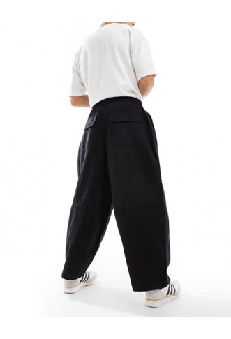 ASOS DESIGN oversized baggy trousers in black