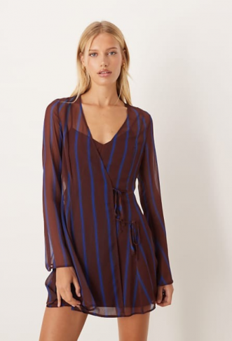 ASOS DESIGN wrap mini dress...