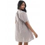 Wednesday's Girl gingham smock mini dress